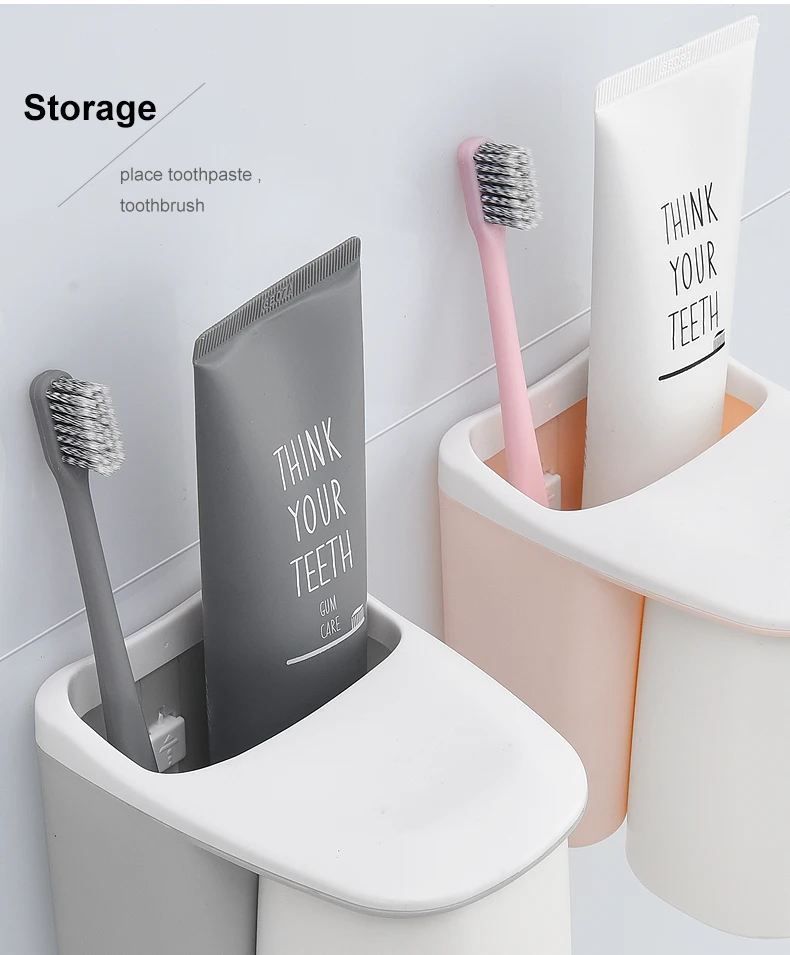 Креативный магнитный Набор чашек для полоскания рта, подставка для зубной пасты, держатели для зубных щеток, настенный стакан для рта, аксессуары для ванной комнаты