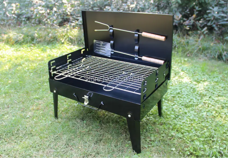 HZA 14 Outdoor BBQ Grill Compact & Portable Barbecue Suitcase 