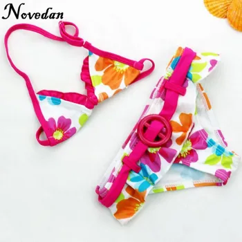 

Children Swimwear Girls Bikini Swimsuit Halter Floral Bikinis For Girls Baby Kids Bathing Suit Tankini Swimwear