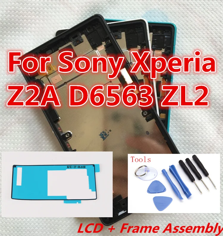 

100% test good quality For sony Xperia Z2a Z2 a lcd display with touch+frame screendigitizer Assembly for sony ZL2 Xperia ZL 2