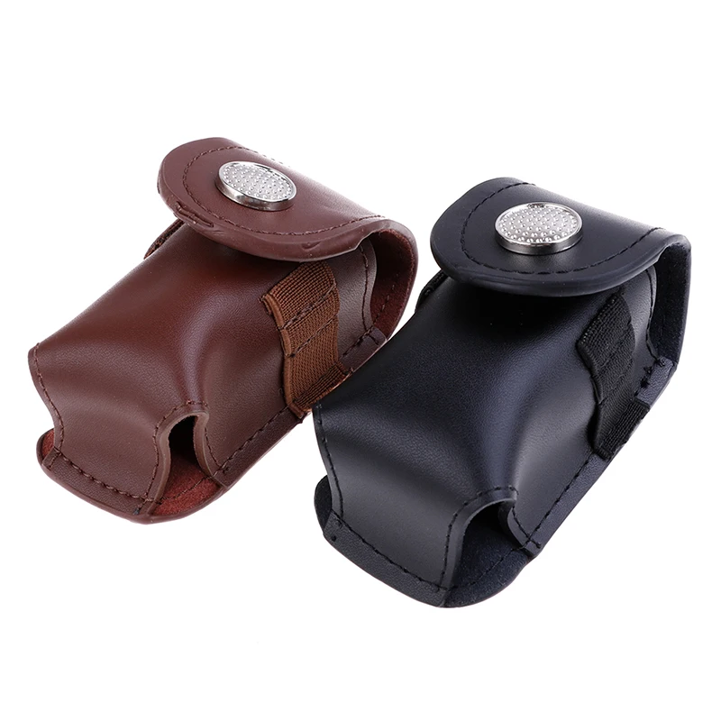 1 قطعة البسيطة المحمولة جولف حامل الكرة حقيبة الخصر كيس مزموم جلد بارد مكافحة الغبار ركام الرمل للجولف حقيبة الرياضة التبعي أسود/ القهوة