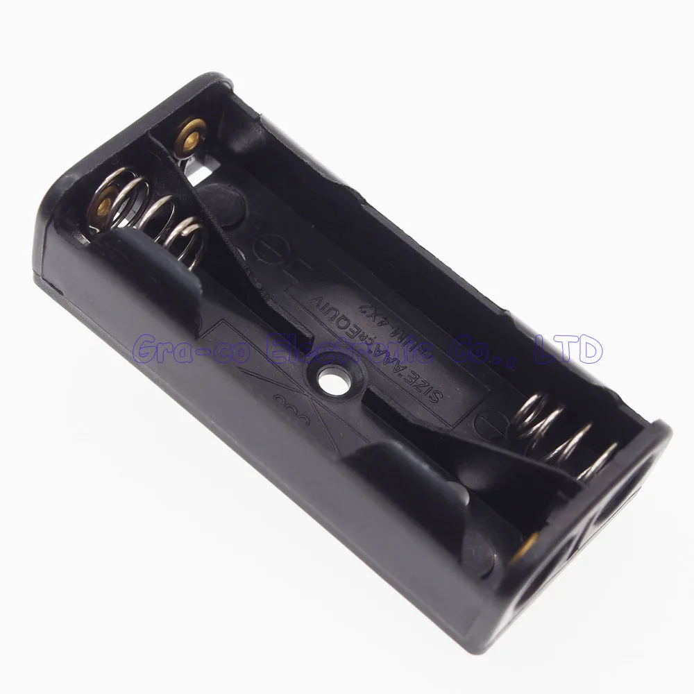 10pcs 2 slot AAA Battery Storage Boxes 2xAAA Battery Case 3V Battery Box With PINin Battery