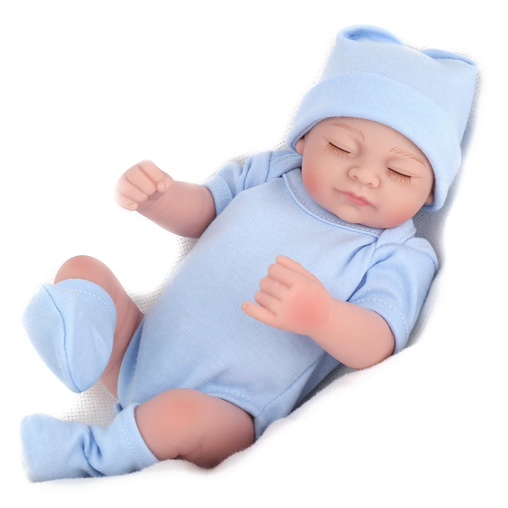 KAYDORA Boneca Reborn Dolls baby toys  Full Vinyl for Silicone 11inch 28cm Silicone Reborn Babies Closed eyes boy for gift