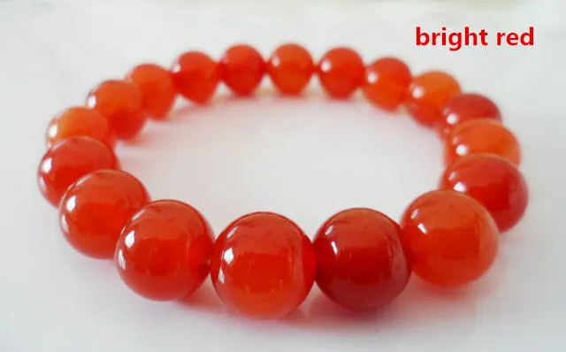 BB-294 красный сердолик круглые бисерные браслеты на запястье 10 мм для девочек летний браслет - Окраска металла: Bright Red