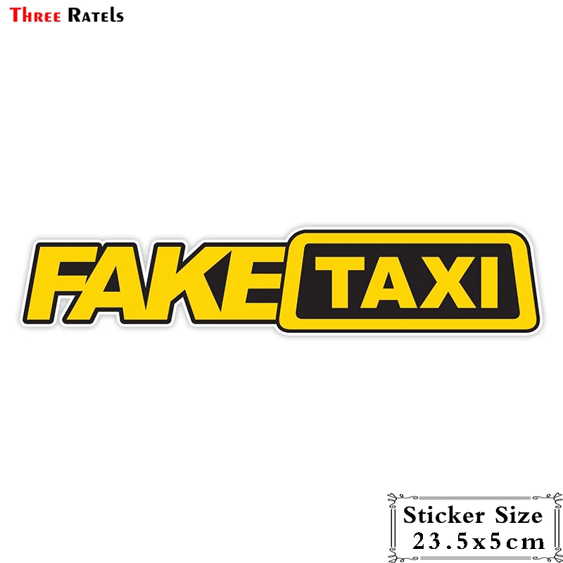 Three Ratels LCS618# 23.5x5cm Fake Taxi Поддельные такси полноцветные наклейки на авто машину