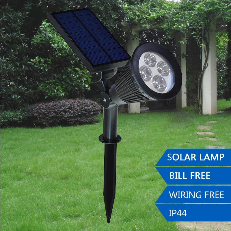 Super Bright 200LM Outdoor LED Solar Garden Light Waterproof Lawn