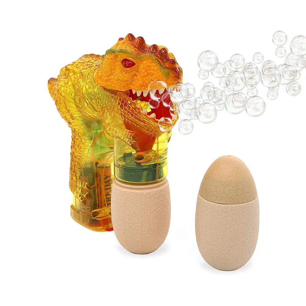 LeadingStar Children Dinosaur Bubble Maker Electric Bubble Gun with Music Light as Perfect Gift for Kids