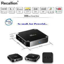 RECALLION X96 mini Android TV BOX X96mini Android 7.1 Smart TV Box 2GB 16GB Amlogic S905W Quad Core 2.4GHz WiFi Set top box x96 mini tv box android 7 1 os wifi smart tv box 2gb 16gb amlogic s905w quad core set top box 1gb 8gb x96mini media player