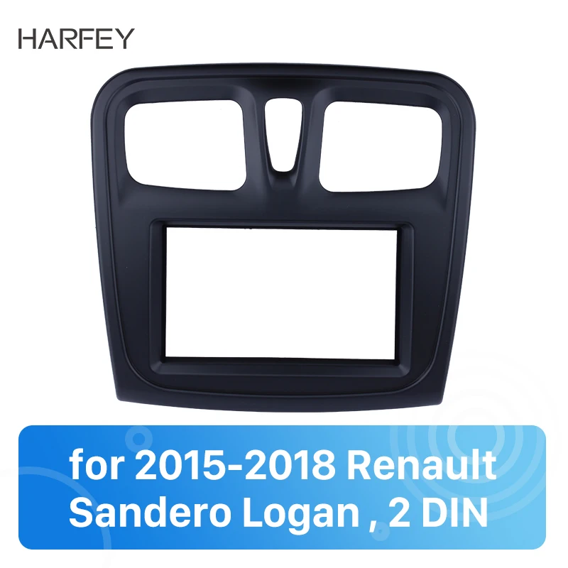 

Harfey 2 Din Car Stereo Radio For 2015 2016 2017 2018 Renault Sandero Logan Installation Kit DVD Frame Panel Plate Fascia Panel