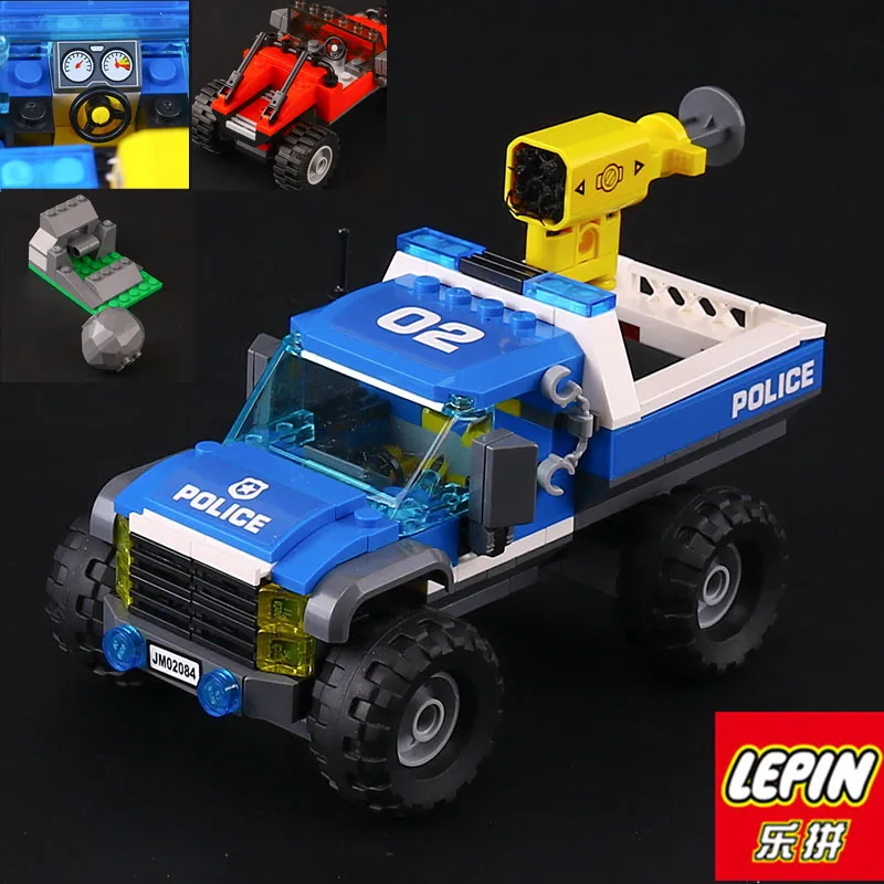 

LEPIN 02084 New City Series The Dirt Road Pursuit Set LegoINGly 60172 Building Blocks Bricks Funny Toys Model Gifts For Children
