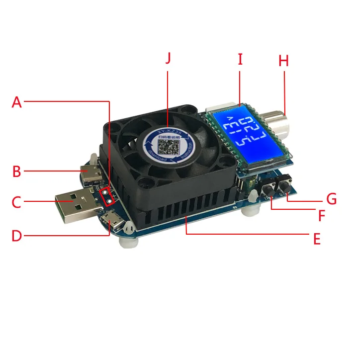 KZ35 электронная нагрузка постоянного тока usb type C QC2.0/3,0 AFC FCP триггеры батарея тестовый измеритель емкости разряда