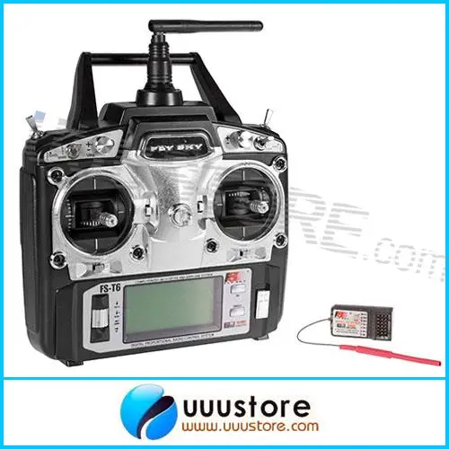 Flysky FS-T6-RB6 FS 2.4GHz RC Helicopter Transmitter 6CH 6 Channel Radio Control Mode 2
