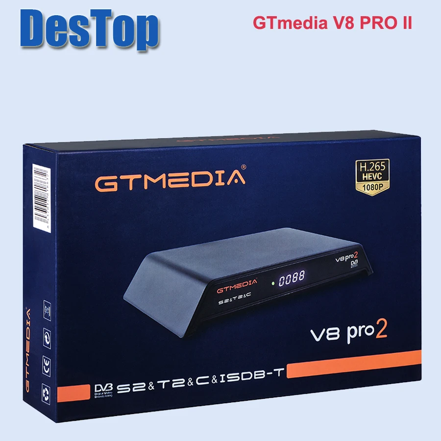 GTMedia V8 Pro2 DVB S2+ T2+ кабель powervu декодер поддержка H.265 Biss ключ обновления от V8 золотой