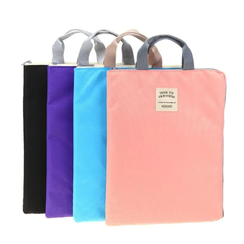 

Multi-functional A4 Document Bags Filing Products Portable Waterproof Oxford Cloth Storage Bag for Notebooks Pens Computer