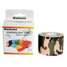 Камуфляж Cinta Клейкие ленты kinesiologia Клейкие ленты с камуфляжным принтом K Клейкие ленты Обёрточная бумага 5 см* 5 м локоть Васит Бег Одежда заплыва Теннис футбол Гольф спортивные