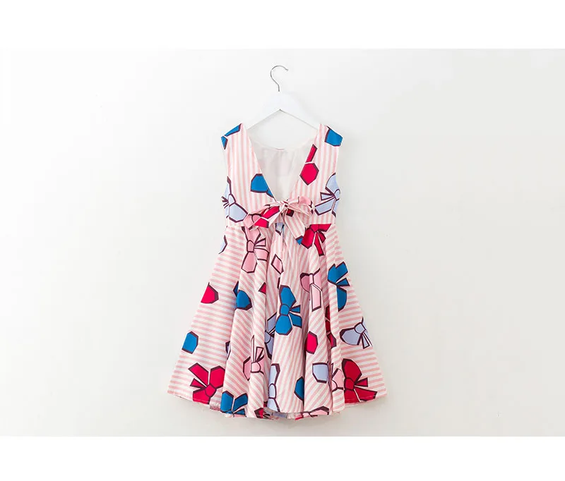 baby girl summer dress 2018 with bow pink blue print teenage children dresses girls 6 sleeveless kids party dresses for girls 4 5 6 7 8 9 10 11 12 13 14 15 years big little baby girl summer dress 2018 princess dress children (10)