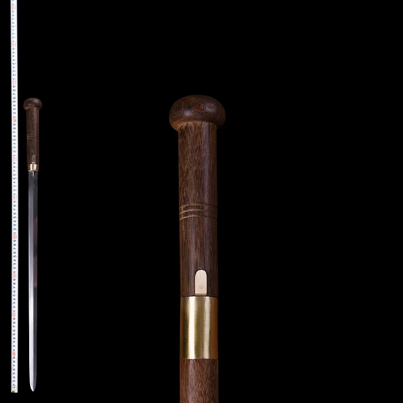 Old man's cane, crutches, 93 cm long, wood material, folding steel blade, good gifts for the elderly