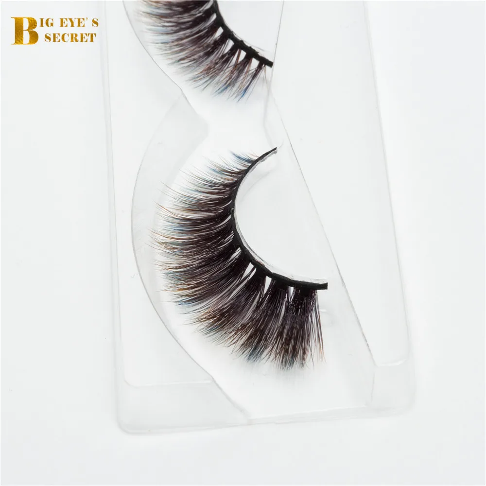 New Fashional Colorful 3D strip lashes Faux Mink Eyelash Extension Best selling wholesale private label eyelashes 3d mink lashes new 10 pcs wholesale price eyelash packaging box lash boxes packaging faux mink lashes melted ice cream empty case bulk