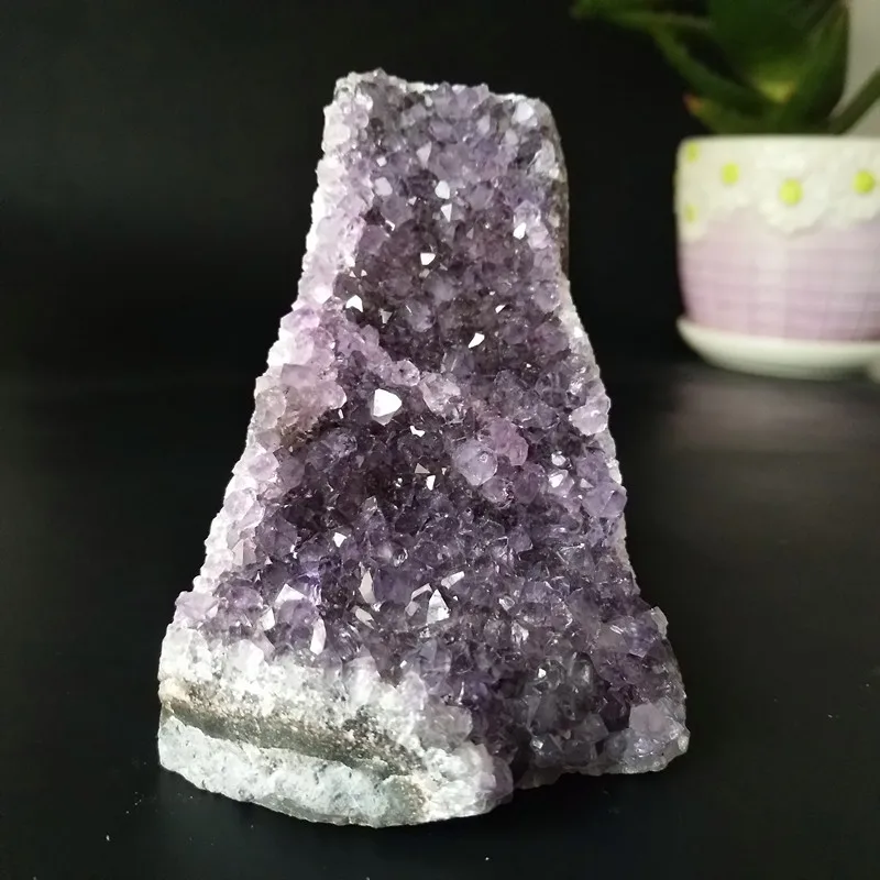 Natural stone amethyst geode quartz crystal cluster home decor Amethyst stones block