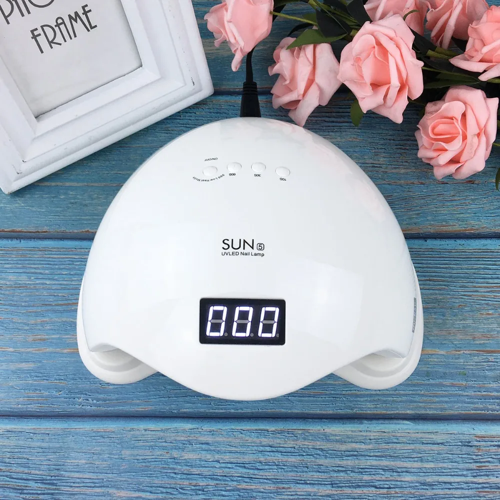 

Nail Art Professional Machine SUN 5 UV LED Lamp Nail Lamp With Smart Timing Set LCD Display Nail Dryer for All Glue Polishing