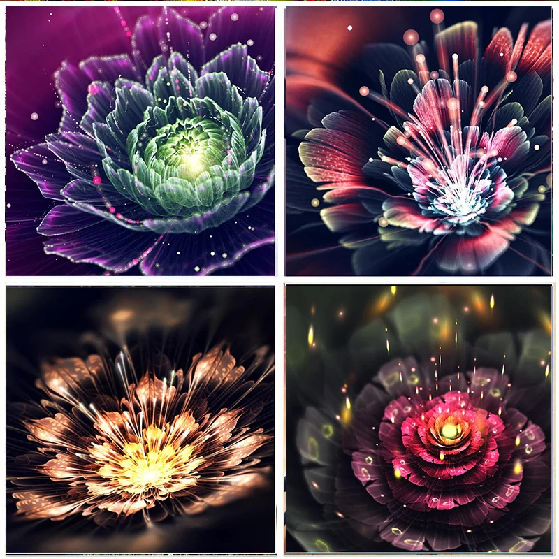 

5D Diamond Painting Mandala Flower Pattern Full Diamond Kit Fantasy Embroidery Mosaic Cross Stitch Rhinestone Home Decoration