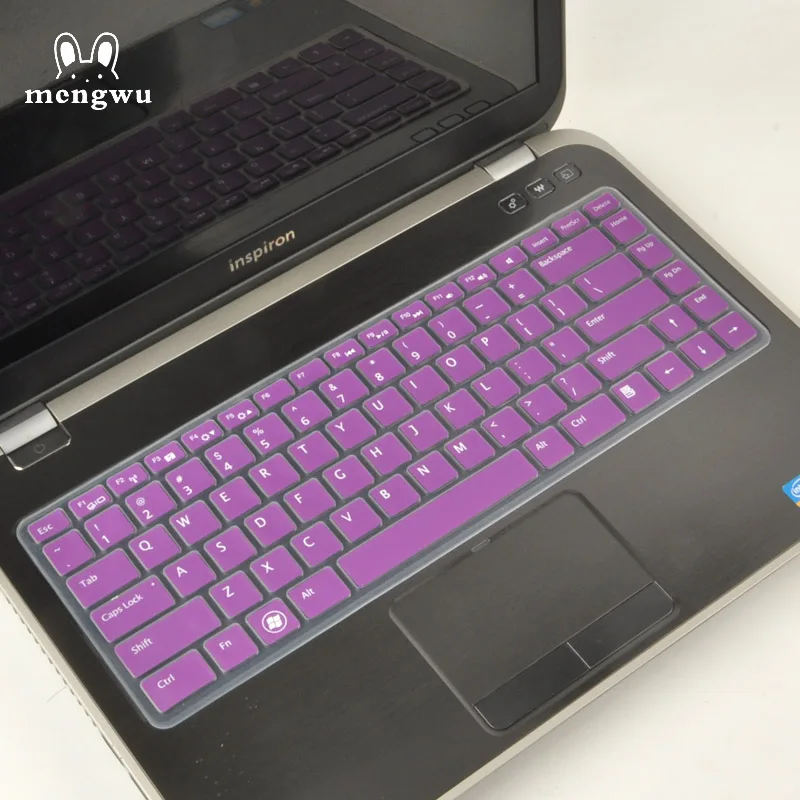 Новое силиконовое покрытие для клавиатуры протектор для Dell Inspiron 14R N4110 N4120 N4050 14В 14VR 14RR 13Z M411R M4040 M4110 7520 - Цвет: Purple