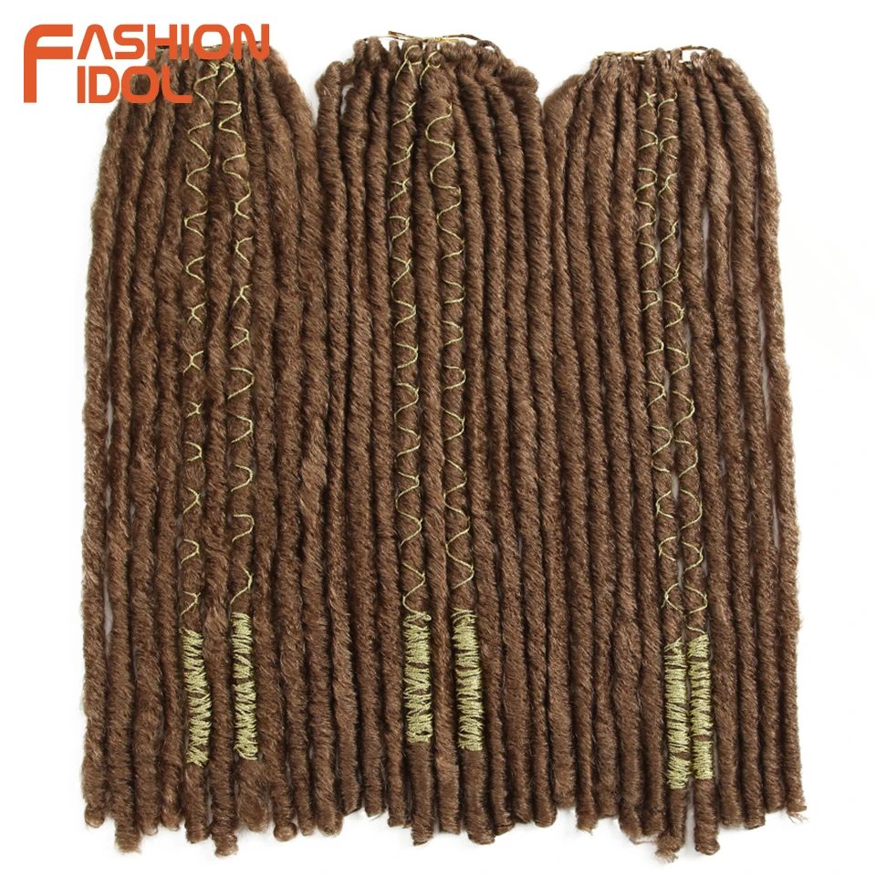 Мода IDOL Faux Locs волосы крючком косички 20 дюймов мягкие натуральные Kanekalon синтетические волосы для наращивания 10 стендов/упаковка богинские волосы