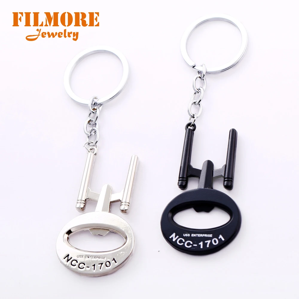 

Filmore Star Trek Movie Jewelry Spacecraft Enterprise NCC-1701 Pendants Keychain 2 Use EDC Key Ring Bar Beer Bottle Opener
