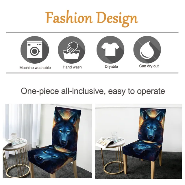 Dream Catcher by JoJoesArt Chair Cover Moon Eclipse Spandex Dining Slipcover Wolf Galaxy Seat Case Modern Big Elastic Cover 1pc 3