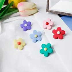 10 шт. 25 мм шпилька серьги кулон цветные цветы из мягкой керамики DIY ювелирные изделия волосы серьги аксессуары DIY ручной работы