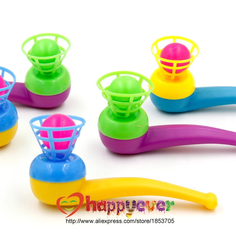 12 PCS Floating Ball Game Kids Gift Toys Kids Party Favor Blow Pipe Balls Pinata Toy Party Loot Bag Fillers Birthday Game