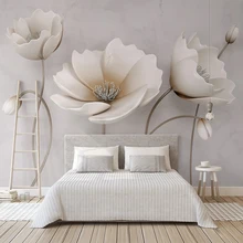 Пользовательские фото обои 3D простая элегантная цветочная роспись обои для стен 3 D Гостиная ТВ фон настенные изображения стена ткань