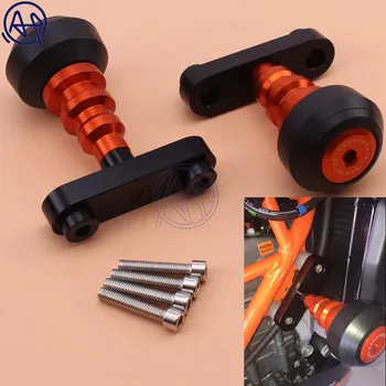 

New Arrival Motorcycle Aluminum Orange Motorbike Left And Right Frame Slider Anti Crash Protector For Ktm Duke 125 200 390