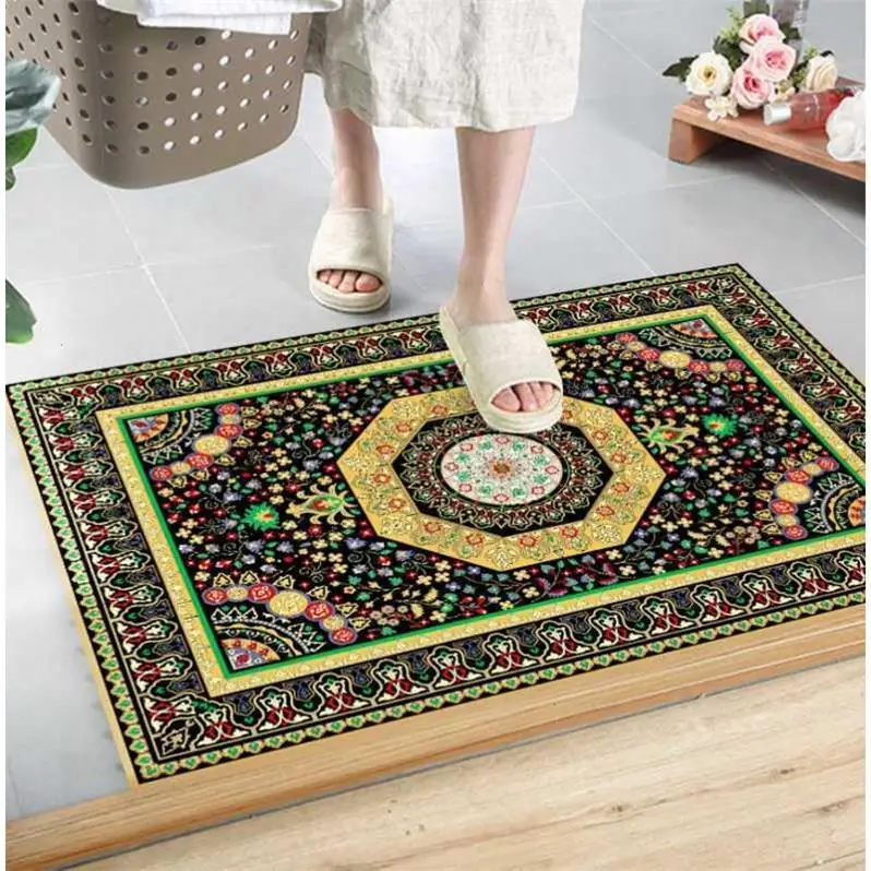 

Bathroom Foot Floor Mats Non Slip Carpets For Toliet Kitchen Living Room Shower Bathroom Bath Rug Home Decor Door Mat Multi-size