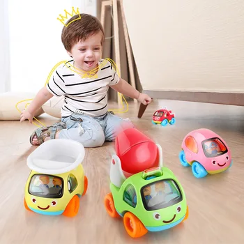 

Kawaii Mini 6Pcs/set Cartoon Pull back Car Resistance to Fall Vehicle Toys For Children Under 6 Random Delivery