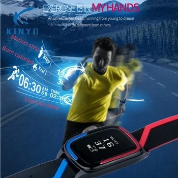 

New style sports watch heart rate Monitor intelligent Bracelet sleep tracker outdoor activity Smartband green blue pk mi band 3