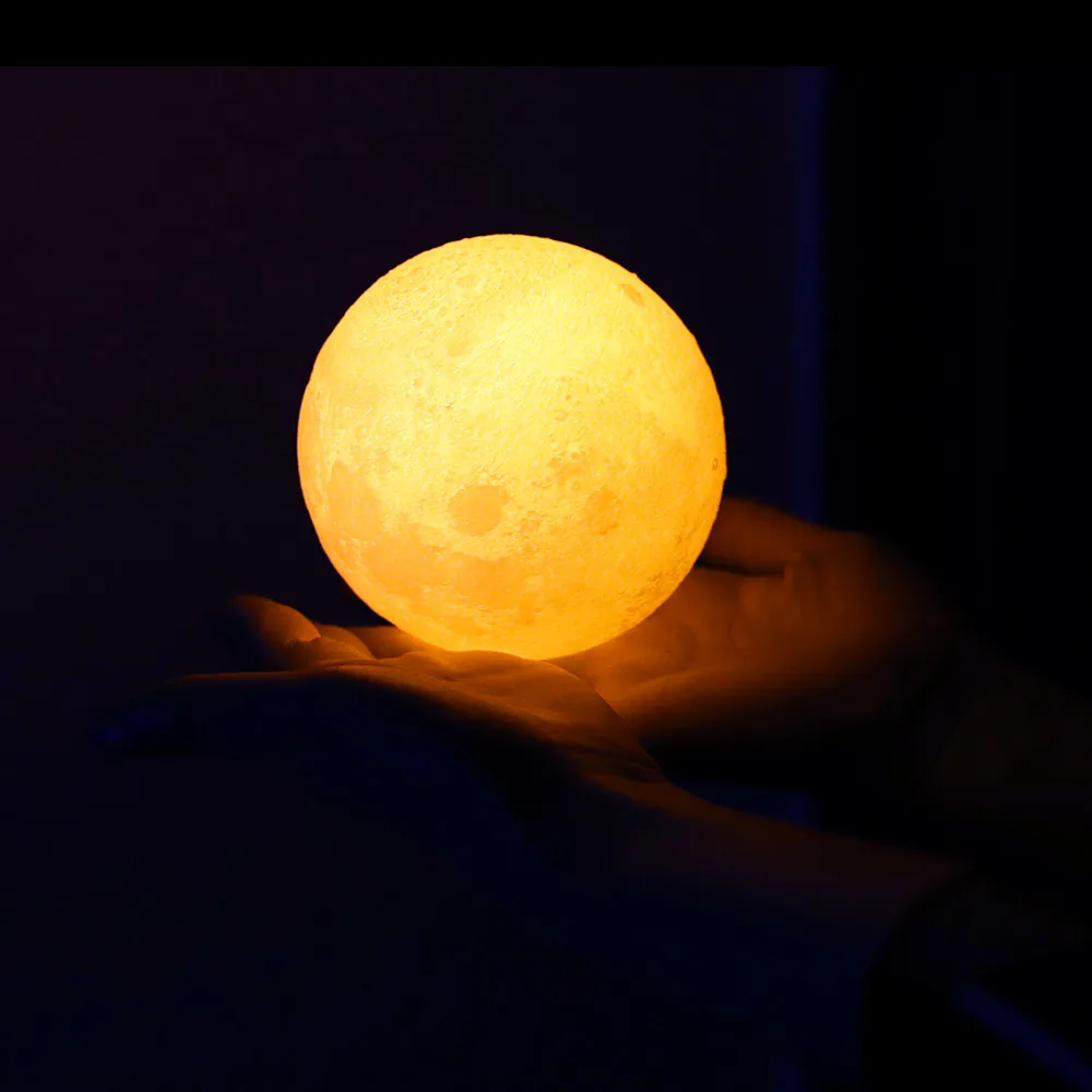 Настольная лампа Луна свет 3D принт Луна Глобус 3D светящаяся луна лампа с подставкой, луна Moop для дома Спальня Декор Детская Ночь