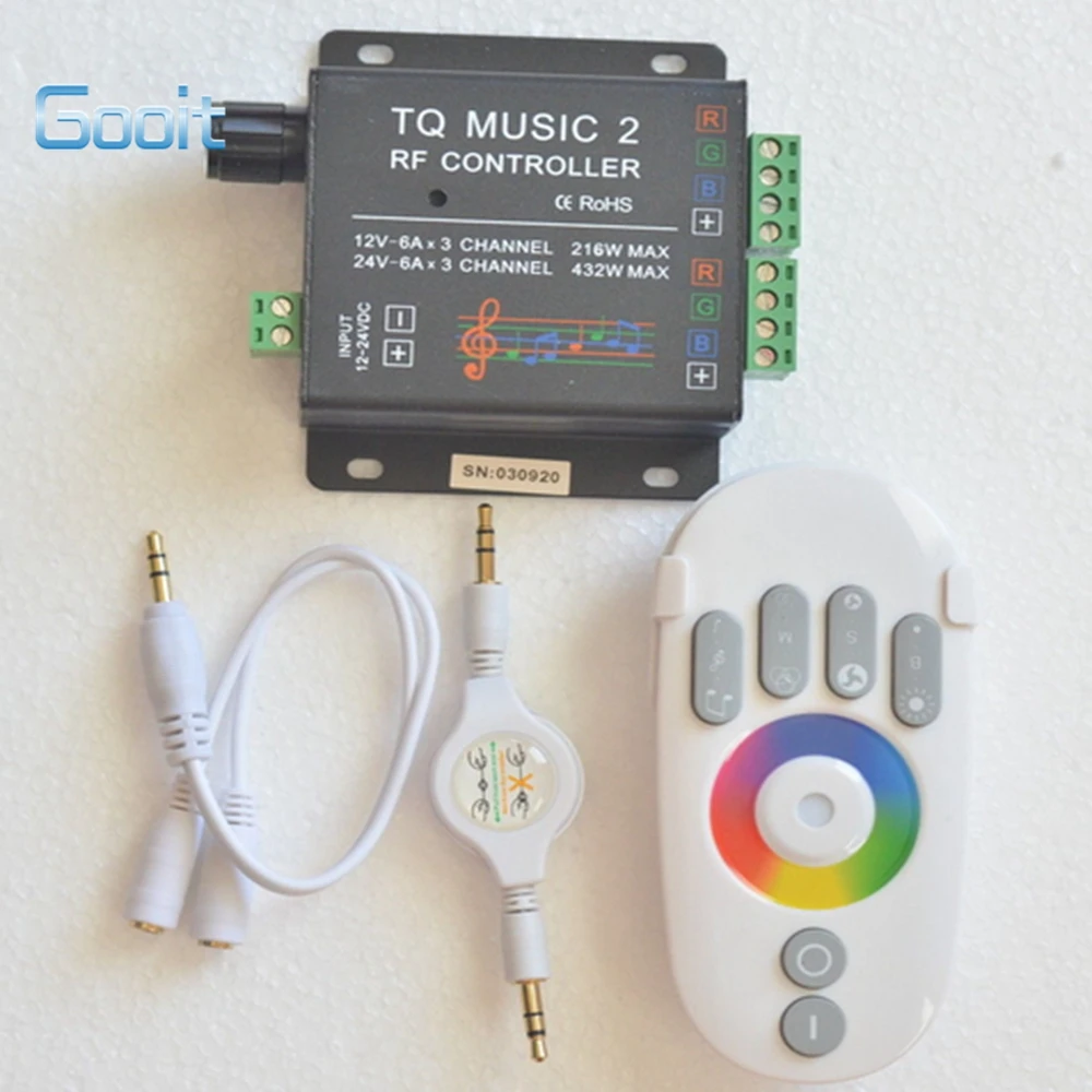 Music Controller Led RGB Music Controller RF Remote Intelligent Sonic Sensitivity Led Backlight Remote Free Shipping