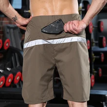 Брендовые мужские шорты двухслойный отражатель тренировочные для бегунов тренировочные штаны для фитнеса мужские s пляжные короткие быстросохнущие дышащие пот Прямая поставка