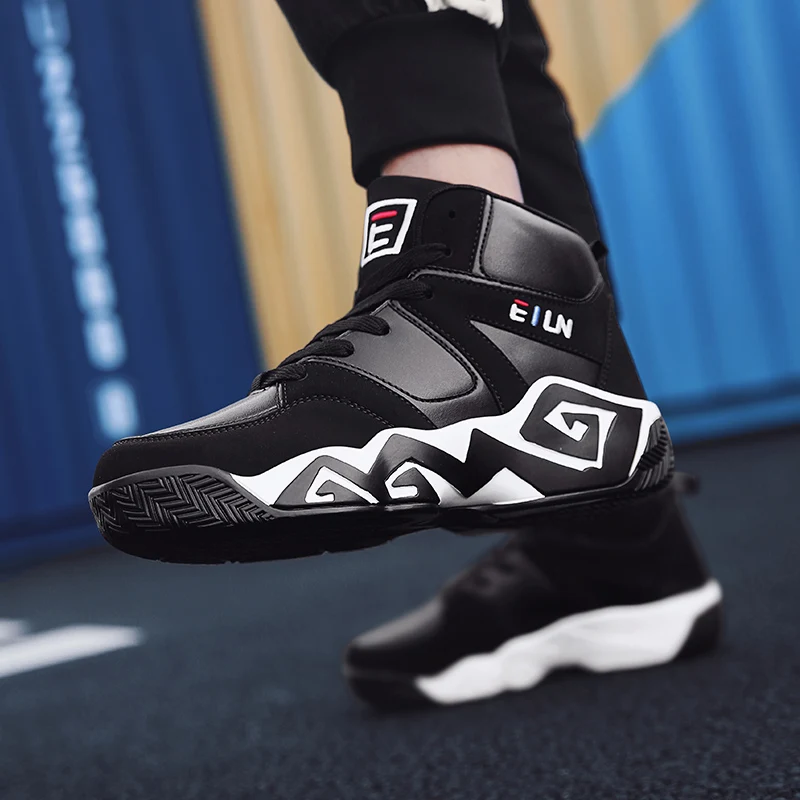 TULUO جديد حذاء كرة السلة للرجال تنفس شبكة عالية أعلى احذية رياضية في الهواء الطلق الأحذية للعب أحذية حجم كبير 39- 48 TULUO جديد حذاء كرة السلة للرجال تنفس شبكة عالية أعلى احذية رياضية في الهواء الطلق الأحذية للعب أحذية حجم كبير 39- 48