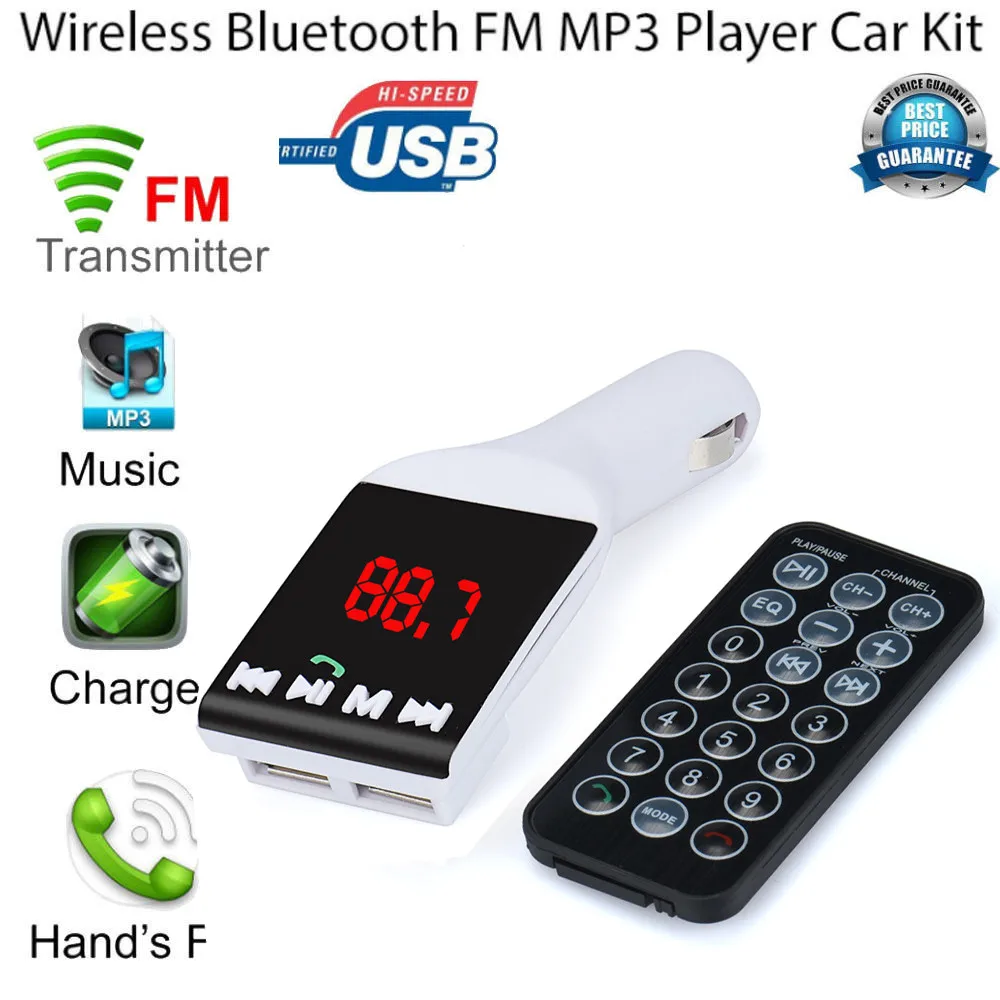 2017 Hot New Dual Usb Car Kit Charger Wireless 2017 Hot New Dual Usb Car Kit Charger Wireless Bluetooth Stereo Mp3 Player Fm For Samsung