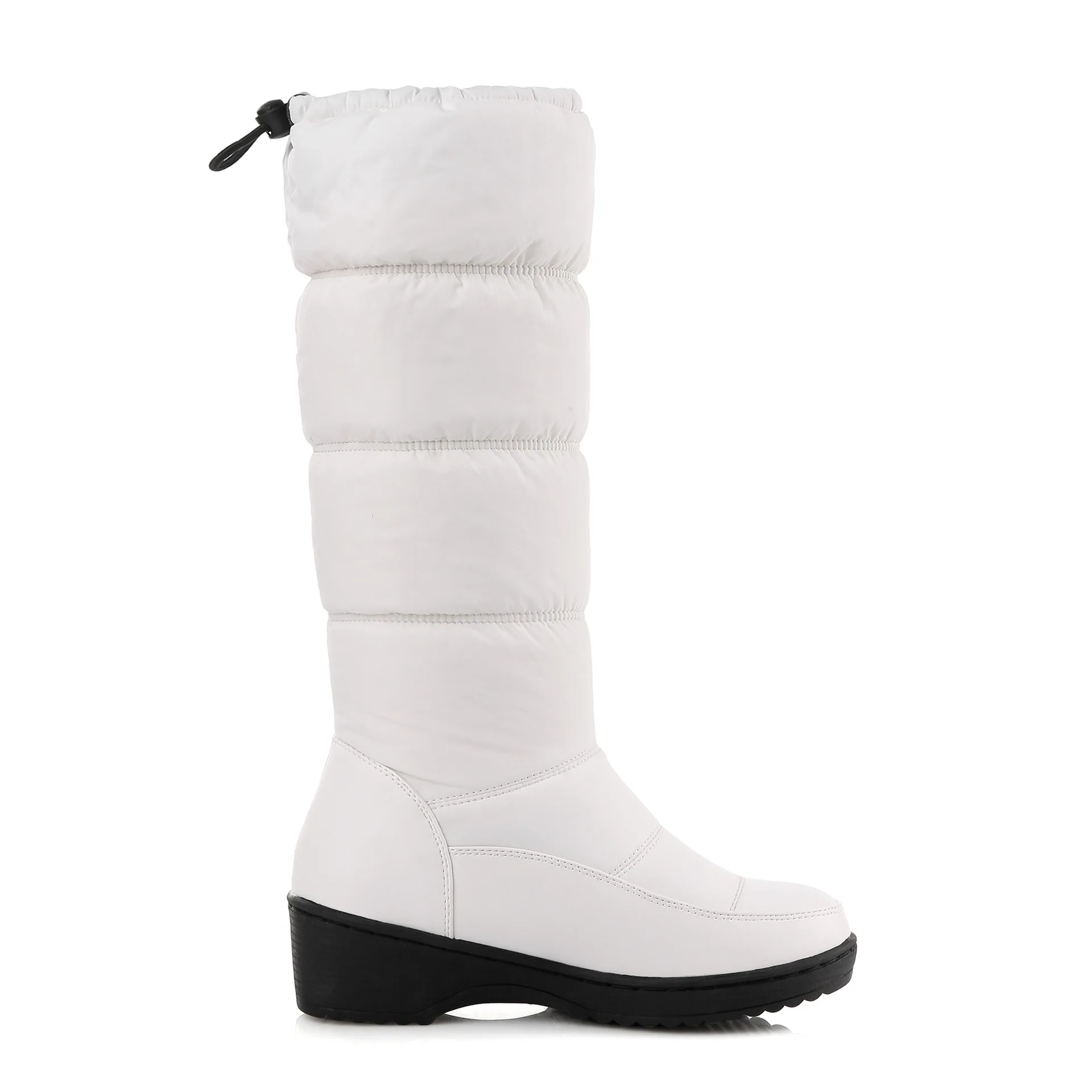 Зимняя женская обувь нескользящие теплые ботинки белая хлопковая обувь большие ботинки зимние ботинки на толстой подошве женские ботинки HX-85