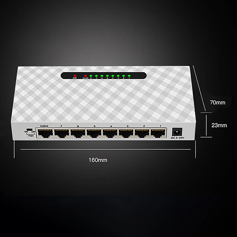 10/100/1000 Мбит/с полнодуплексный 8 коммутатор концентратор lan гигабит Ethernet Настольный сетевой коммутатор(US Plug