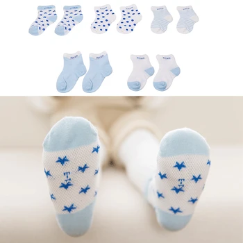 

5 Pair/lot Baby Boy Girl Star Pattern Socks Soft Cotton Infant Socks Cute Cartoon Pattern Kids Socks For Baby