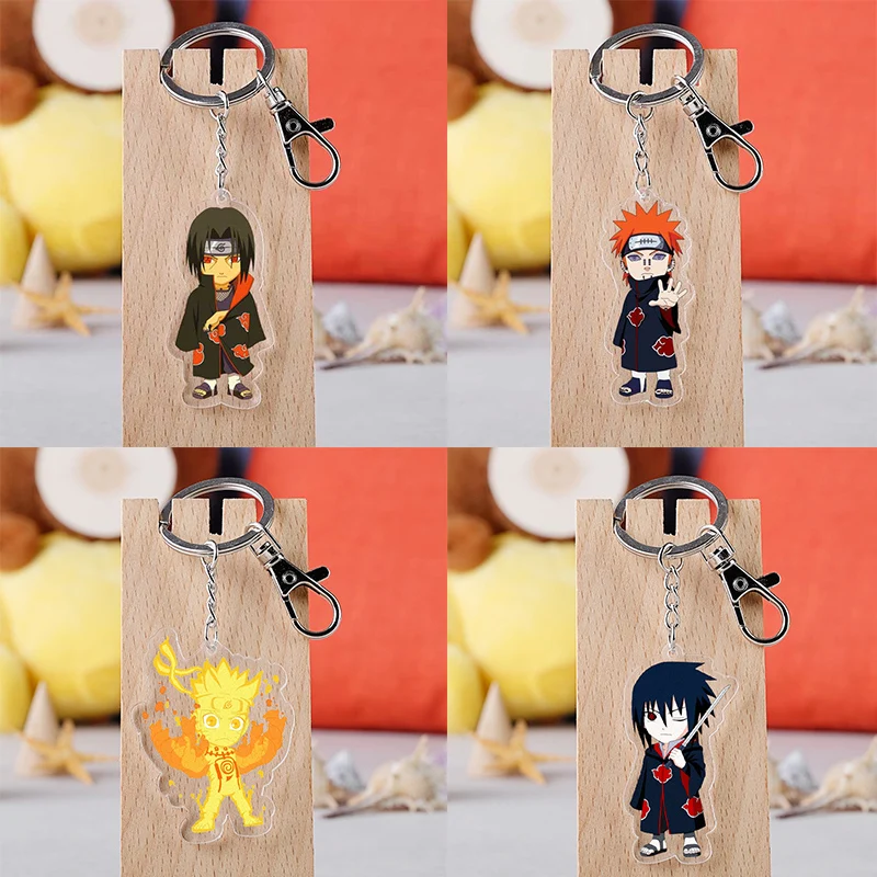

Anime Naruto Akatsuki Cosplay Keychain Prop Pain Uchiha Itachi Key Chain Keyring Costume Accessories 18Style
