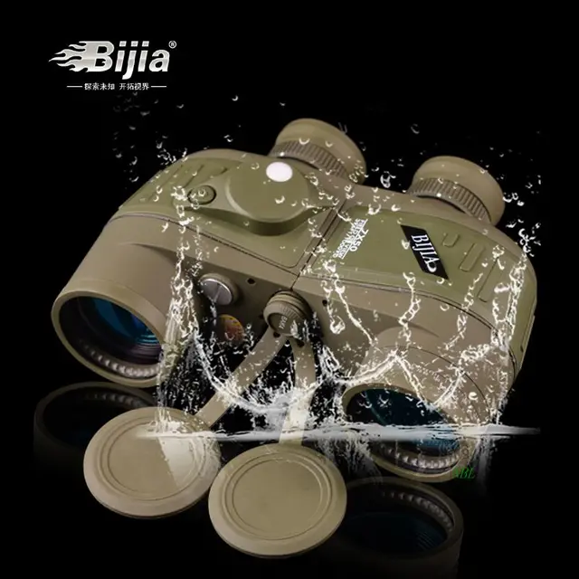 Cheap BIJIA Top Grade 7X HD Binocular Telescope BAK4 7x50 Portable Binoculars Night Vision Nitrogen Waterproof Eyepiece Telescopes 