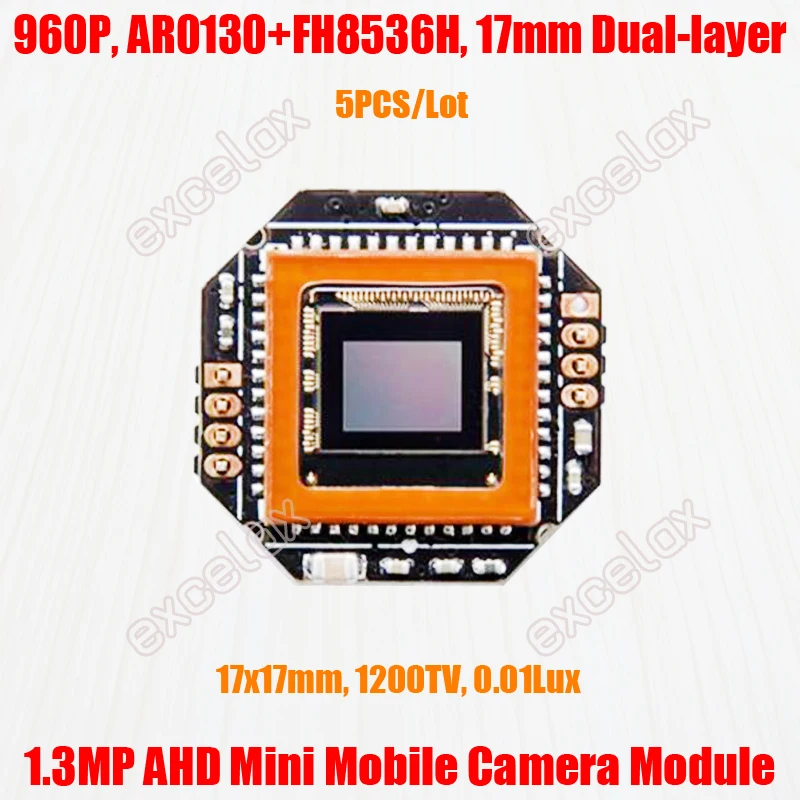 Модуль камеры видеонаблюдения AR0130 CMOS FH8536H 960P 1200TVL аналоговая плата HD 5 шт./лот 17x17