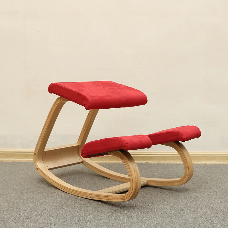 Originální Ergonomic Kneeling Chair Stool Domácí kancelářský nábytek Ergonomické houpací dřevěné Klepadlo Počítačové držení těla Design židle