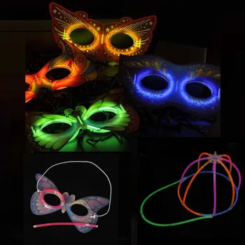 

New Colorful Glow Sticks Hat Eye Mask Children Adults Fluorescent Sticks Connector Accessories Hats Rave Glow Party Supplies