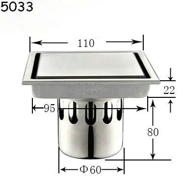 Квадратная 110*110 мм Современная латунная решетка форма для ванной комнаты пол отходы решетки душ слив санитарный сток пола 5566